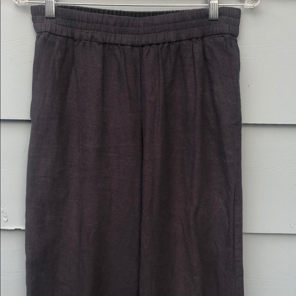 Linen wide leg crop pant - Picture 10 of 10